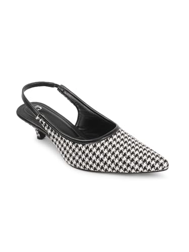 Image of Carlton London Women Comfortable Kitten Heel Pointed Toe Slingback Fashion Shoes for Daily use, Office use, Casual use