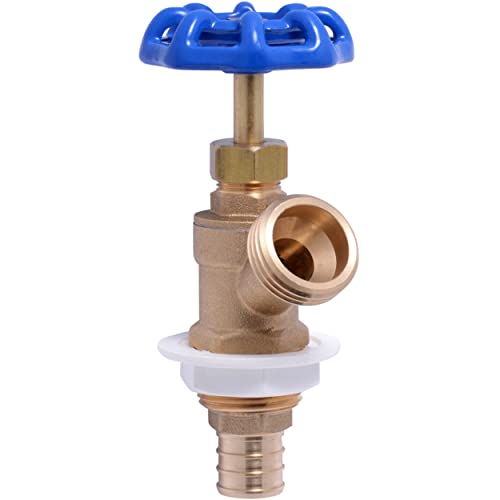 SharkBite 3/4 x 3/4 Inch MHT Brass Crimp Boiler Drain Valve, PEX Pipe, PE-RT, 25494Z