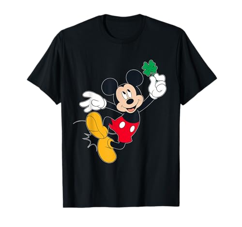 T-shirt Disney Mickey Mouse vert de la Saint-Patrick vêtement Shamrock original