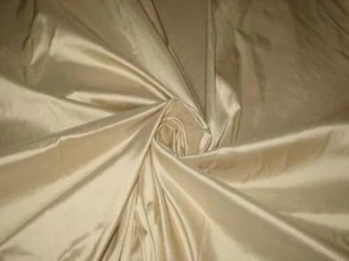 Soie Dupioni crème de 137 cm pour rideaux de salon et décoration