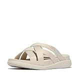 FitFlop Women's F-Mode Go Webbing Flatform Strappy Slides Paris Beige 8 Medium