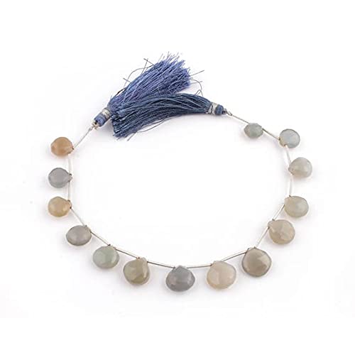 Perles de calcédoine naturelle en cœur LKBEADS taillées pour création bijoux 9mm