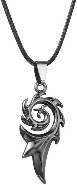 Punk Flame Pattern Stainless For Men Rope Titanium Steel Chain Pendant Fashion Jewelry Necklace