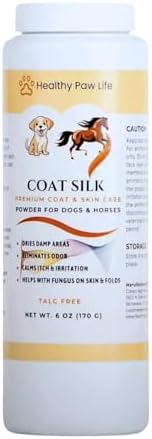 Coat Silk - Canine and Equine Dry Powder | Alleviate Odors and Itchiness | Relieves Rain Rot and Sweet Itch | Holistic Remedy and Soothing Formula | for Dogs and Horses