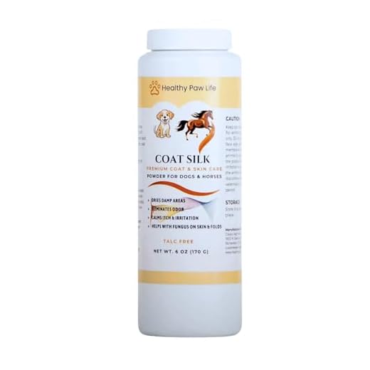 Healthy Paw Life Coat Silk Powder with Sulfur & Bentonite Clay - Natural Grooming Powder for Dogs, Cats, and Horses - Itchy Skin Support, Moisture & Odor Control - 6 oz
