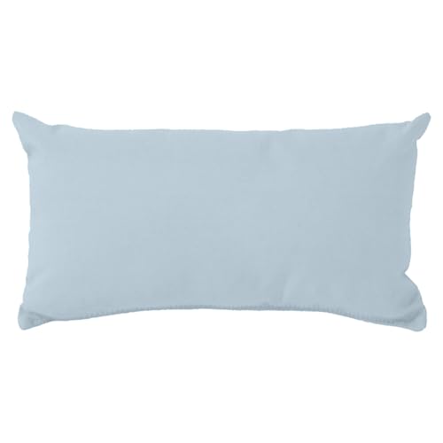 Lancashire Textiles Sun Lounger Head Pillow (Sky Blue, 50cm x 25cm, Pack of 2) - Lightweight Design with Elastic Strap, Machine Washable - Outdoor Cushion for Pool, Beach, and Patio Loungers