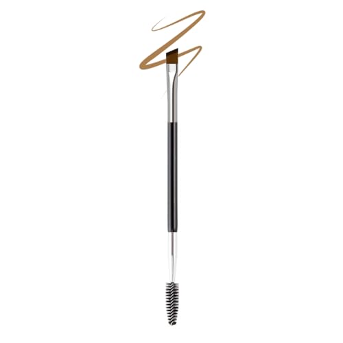 qiipii Eyebrow Brush Professional Double-Ended Angled Eye Brow Spoolie Brushes, Double Head Brush, Makeup Grooming Tool for Precision Application of Eye Brow Powders, Shaping Eye Brow & Lashes