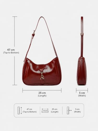 ITALISH maroon leather handbag – image 6