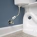 Complete Toilet Set Valve 1/2 in. NOM Inlet x 3/8 in. OD Compression Outlet Angle Shut Off + Escutcheon Plate + 12