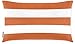 Izabela Peters® Luksusowe designerskie prostokątne podłużne poduszki z poszewkami w zestawie - ekologiczna aksamitna poduszka dekoracyjna wypełniona prostokątna poduszka na łóżko sofa - 3 paski poziome - palony pomarańczowy