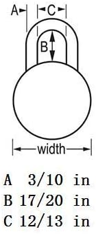 Miniatura 5 de Cerradura de casillero, cerradura de combinación, negro, 2 pulgadas, 24 cerraduras