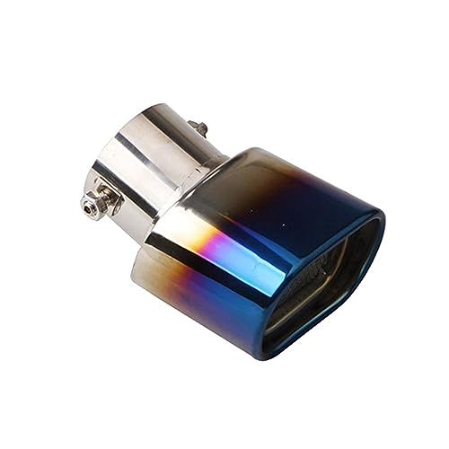 Tuyau d'échappement de voiture coudé embout silencieux inox bleu