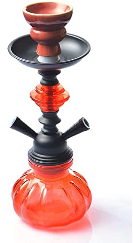 XJHYJS Kreativer Shisha-Haken-Set, Tragbarer Glashukas Set Party Rauchen Mit 2 Schlauchanschluss, Für Familien, Bars… – Bild 3