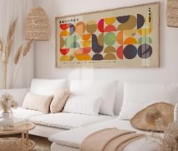 Affiche Bauhaus horizontal 55x110 cm impression sur toile