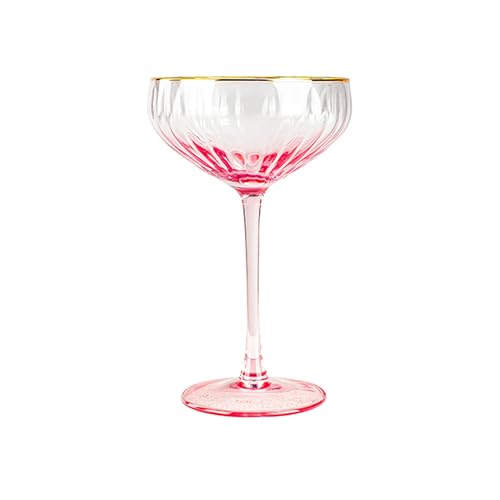 NOVASTYL - Lot de 4 coupes gatsby 31cl en verre rose - 1605451