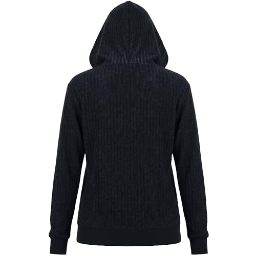 Image of GIVON Women's Lightweight Zip Up Hoodie Brushed Knit Stretchy Fabric Long Sleeve Thin Jackets with Kangaroo Pocket
