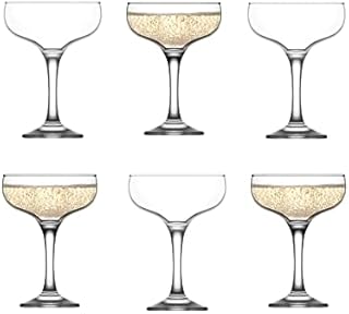 bar@drinkstuff Essence Champagne Coupe 8oz /235ml - Pack of 6 - Glassware, Champagne Glasses