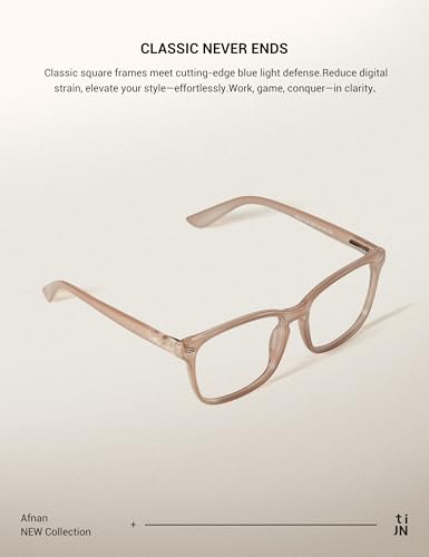 Image of TIJN Blue Light Blocking Glasses for Women Men Square Frame Nerd Eyeglasses Anti Blue Ray Computer Screen Glasses