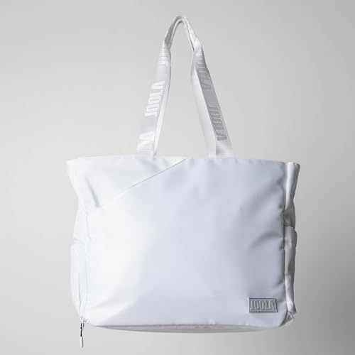 JOOLA Everyday Tote Bag - Spacious Pickleball Tote with Paddle Pocket, Padded Laptop Sleeve, & Separate Ventilated Shoe Compartment - Sports Bag for Work, Gym, & the Court - Black, White, Latte