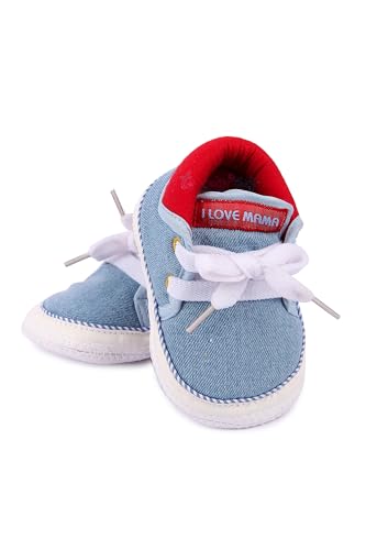 Image of Butterthief Unisex Baby Prewalking Shoes for Newborn Boys & Girls | Soft Sole Infant Bootie with Anti-Slip Bottom | Lightweight Cotton Footwear Early Walker Shoes (6-9 Months, 12 CM)