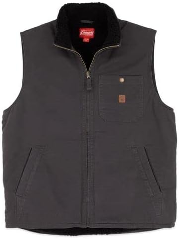 Coleman Microfiber Quilted Vest With Sherpa Collar (XX Large, Rust)
