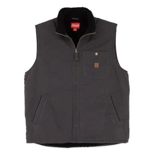 Coleman Microfiber Quilted Vest With Sherpa Collar (XX Large, Rust)