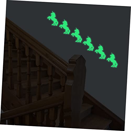 Vinilo Decorativo Luminiscente Unicornio Verde Mediano miniatura 4