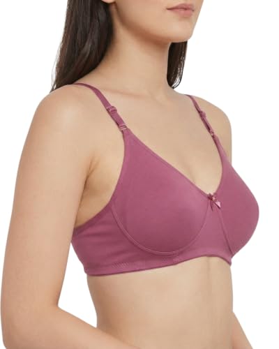 Image of Brida Monica Women's Wide Strap Bra - Soft Hosiery Cotton, Non-Padded, Wireless, Seamless Full Coverage T-Shirt Bra