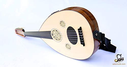 Turkish Professional Left Hand Electric Oud Ud String Instrument Oude 4L #TOP12