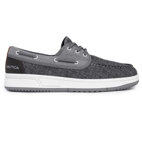 Image of Nautica Men's Casual Boat Shoes, Moc-Toe Loafers with Cushioned Insole, Deck Fashion Sneaker