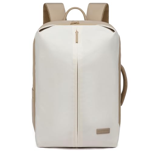 LOVEVOOK Reiserucksack Handgepäck Rucksack, 15,6 Zoll Laptop Rucksack Große Damen Herren, Travel Backpack Casual Daypack Kofferrucksack für Arbeit Schule Reise Weekend, Beige Khaki