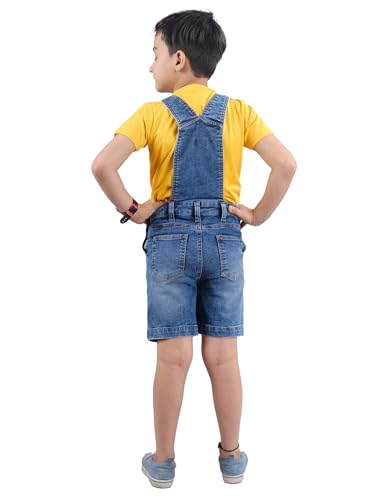 Image of KiddoPanti Boys Denim Dungaree Shorts