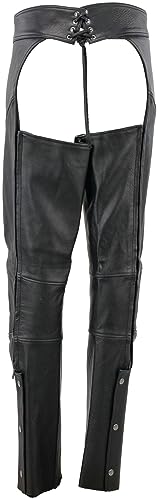 94449 River Road - Sierra Leather Chaps Black Womens - Small