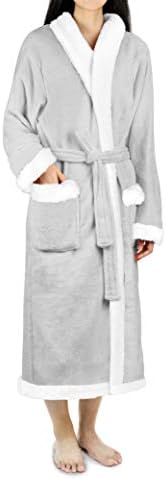 PAVILIA Soft Plush Women Fleece Robe, Cozy Warm Bathrobe, Fuzzy F...