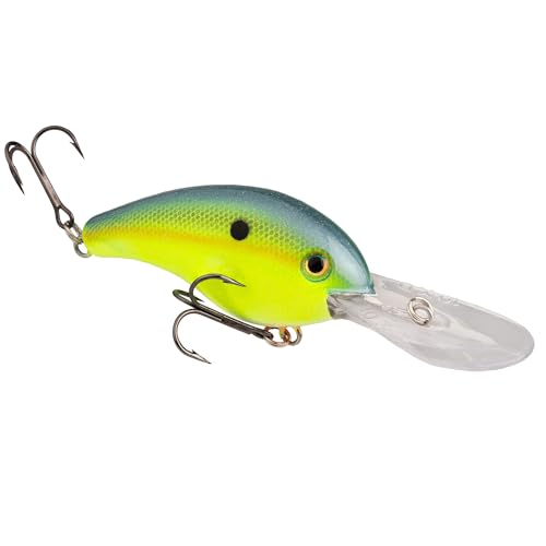 Strike King HC10XD-538 Pro Model10XD Extra Deep Dive Rattle, Chartreuse Sexy Shad