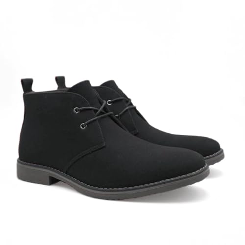 Image of Finishing & Sewing Men's Classic Dress Casual Chukka Boots Lace Up Desert Ankle Boots