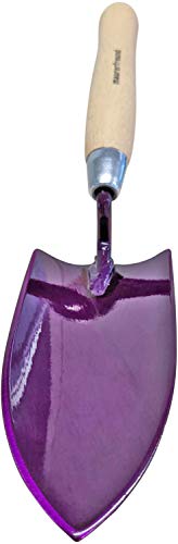 Blumenkelle Purple- Edition | extra Langer Griff aus Buchenholz | hochwertiger Kohlenstoffstahl | 270 Gramm | Gartenwerkzeug | maurerfreund | Made in Germany-3