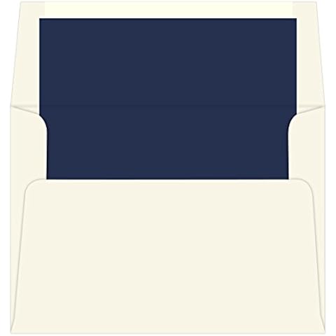 Midnight Blue Lined Envelopes - A7 Ecru 5 1/4 x 7 1/4 70T, 25 pack Cover