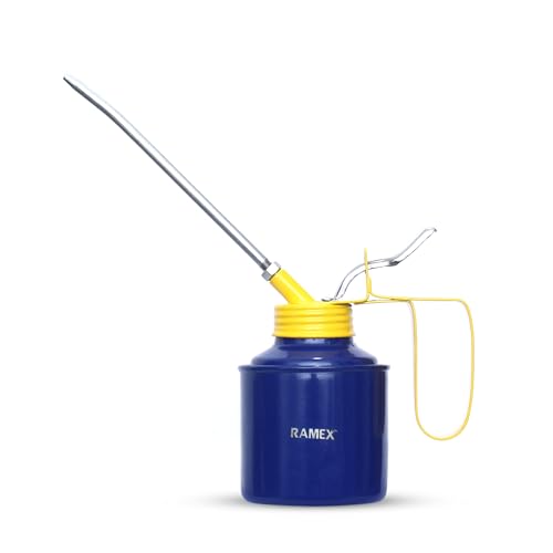 Image of RAMEX 9pc Hex Allen Key Set In Plastic BLUE Box, Sizes: 1.5, 2, 2.5, 3, 4, 5, 6, 8, 10 Oil Can with FIXED AND FLEXIBLE SPOUT For Vehicles -1 /2 Pint Capacity. Glossy Blue & Yellow