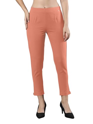 Image of Femmora Comfortable Fit Solid Straight Pant, Breathable Cotton Fabric with Side Zip Button Closure, for Women, Pack of 1