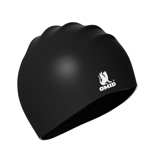 OMID Long Hair Swim Cap for Women & Men Adults