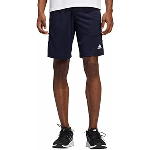 Short Adidas avec poches zippées blanc et bleu nuit L