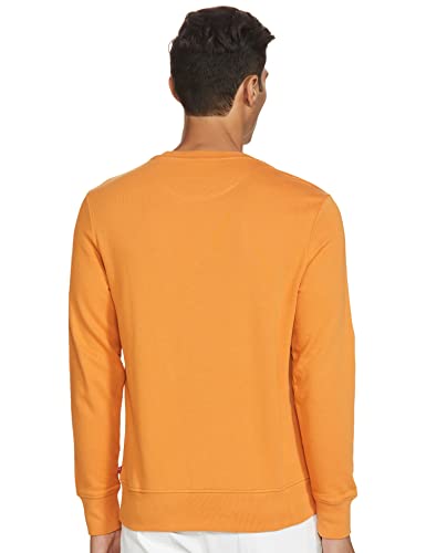 Image of Levi's Men's Cotton Crew Neck Regular Fit Sweatshirt (59638-0173 Topaz Orange L)