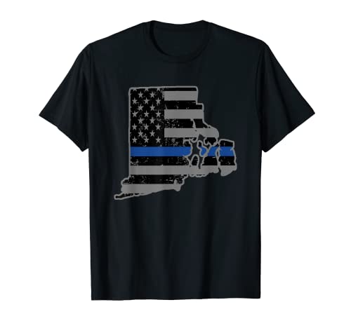 Rhode Island State Police Chemise fine Bleu T-Shirt