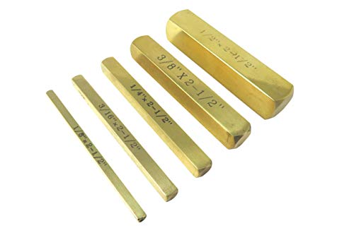 Taytools 506005 5 Piece Set Solid Brass Set Up Bar Gauge Blocks 1/8, 3/16, 1/4, 3/8 and 1/2 Inches, All 2-1/2 Inches Long #1