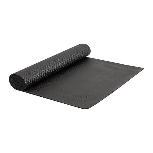 Mind-Reader-YOGAPVC-BLK-All-Purpose-Extra-Thick-Yoga-Fitness-Exercise-Mats-with-Carrying-Strap-High-Density-Anti-Tear
