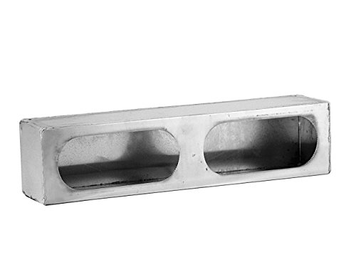 Caja de luz ovalada doble de aluminio liso 4x18x5 in
