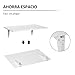 HOMCOM Mesa Plegable de Pared para Cocina y Comedor 60x40x20cm Mesa Auxiliar...