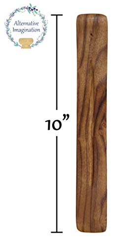 Incense Holder - Wooden Ash Catcher For Single Incense Sticks - Meditation Accessories, Spiritual Decor, Home Fragrance, Room Decor (10 Inches Long) #TOP4