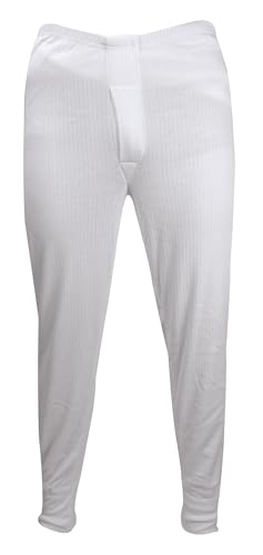 HEAT HOLDERS Mens Cotton Thermal Underwear Long Johns White XXL 44-46